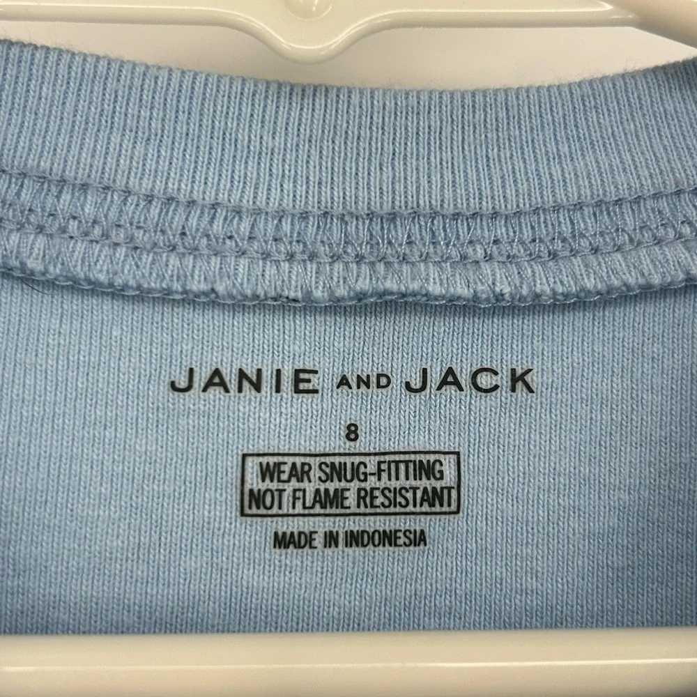 JANIE AND JACK Blue Carrots & Rabbit Crewneck Cotton‎ Sweater- Size 8